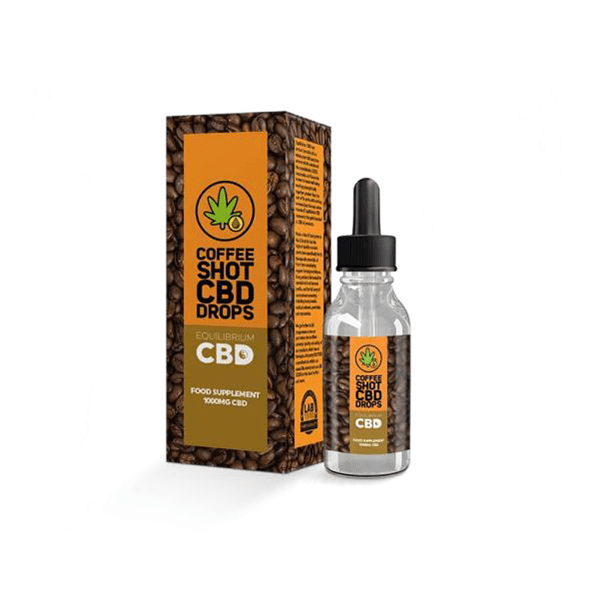 1000mg Equilibrium CBD Oil 10ml - Coffee Shot Drops - PURE ROOTS