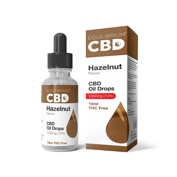 1000mg Equilibrium CBD Oil 10ml - Hazelnut Flavour - PURE ROOTS