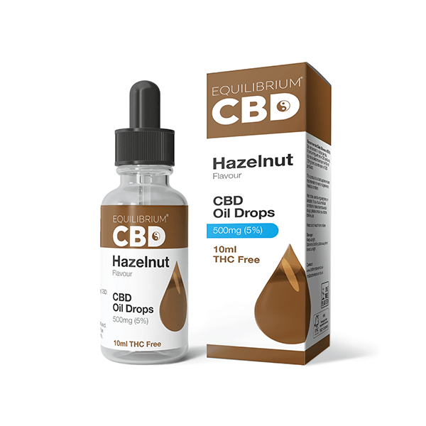 500mg Equilibrium CBD Oil 10ml - Hazelnut Flavour - PURE ROOTS