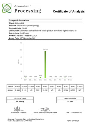 Provacan 2880mg CBD Oral Capsules - 30 Caps