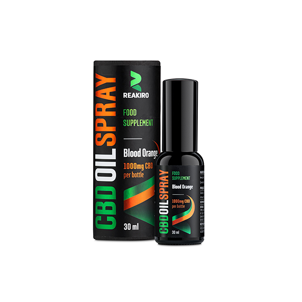 Reakiro 1000mg CBD Blood Orange Flavour Spray 30ml (BUY 1 GET 1 FREE)